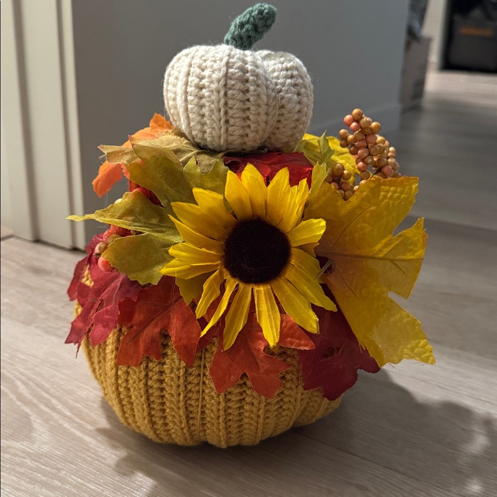 Autumn Harvest Handmade Crochet Pumpkin Decor